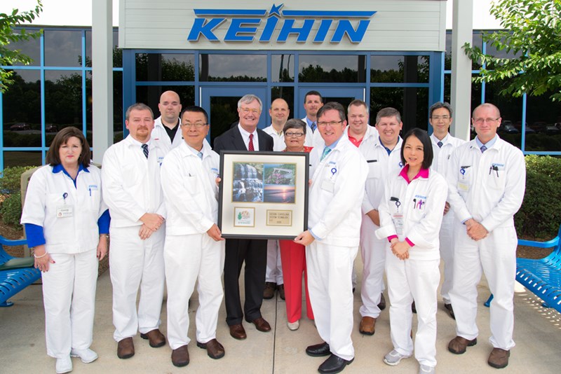 part of our team here at Keihin North America being presented with an award